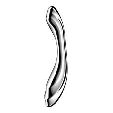 Двосторонній металевий дилдо – Satisfyer Pure Gravity 2, підходить для нагрівання та охолодження, дуже важкий