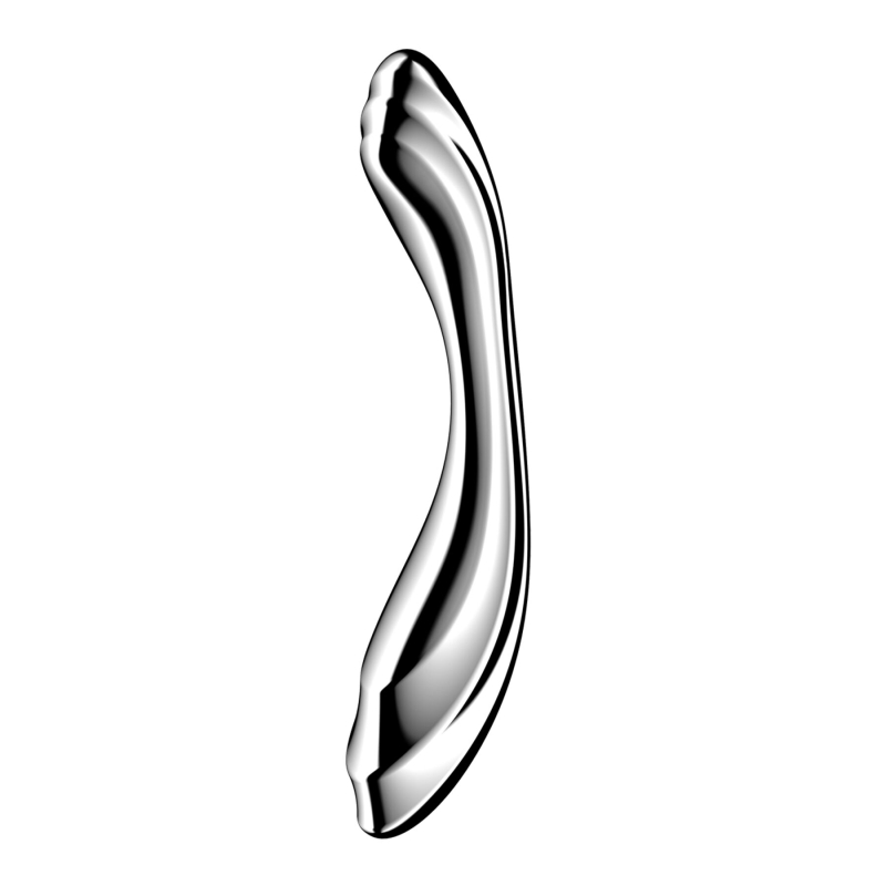 Двосторонній металевий дилдо – Satisfyer Pure Gravity 2, підходить для нагрівання та охолодження, дуже важкий