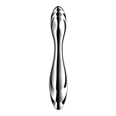 Двосторонній металевий дилдо – Satisfyer Pure Gravity 2, підходить для нагрівання та охолодження, дуже важкий