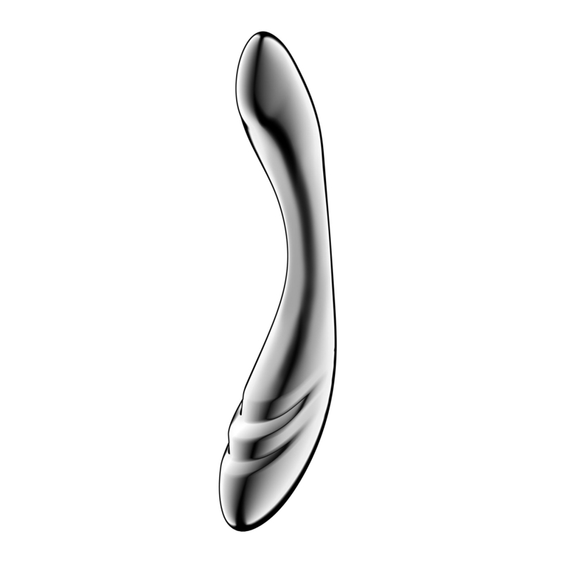 Двусторонний металлический дилдо – Satisfyer Pure Gravity 3, подходит для нагрева и охлаждения, очень тяжелый