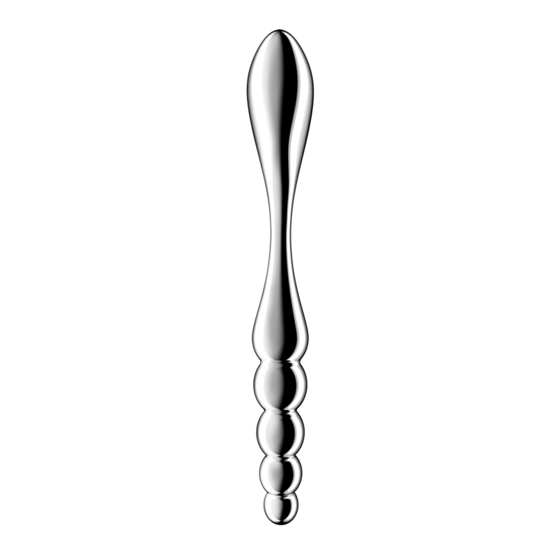 Двусторонний металлический дилдо – Satisfyer Star Force 1, подходит для нагрева и охлаждения