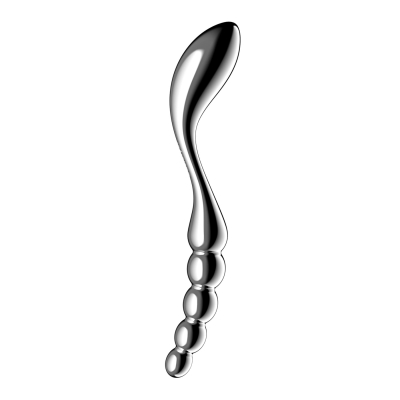 Двосторонній металевий дилдо – Satisfyer Star Force 1, підходить для нагрівання та охолодження