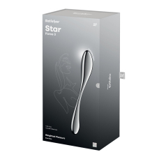 Двосторонній металевий дилдо – Satisfyer Star Force 3, підходить для нагрівання та охолодження, дуже важкий