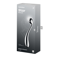 Двосторонній металевий дилдо – Satisfyer Star Force 4, підходить для нагрівання та охолодження, дуже важкий