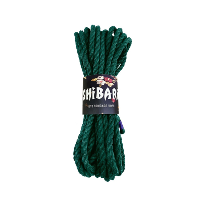 Джутова мотузка для шибарі – Feral Feelings Shibari Rope, 8 м, зеленого кольору