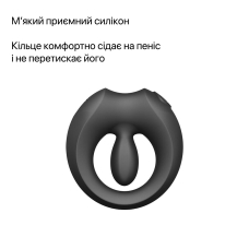 Ерекційне смарт-віброкільце – Zalo Apis, чорного кольору, зарядний кейс, до 4 годин автономної роботи