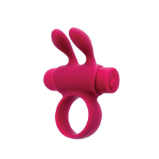 Ерекційне віброкільце з вушками – S Pleasures Premium Rabbit Ring, рожевого кольору, зі знімною віброкулею