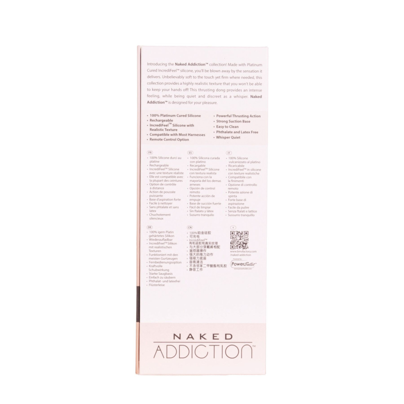 Фаллоимитатор с пульсацией, дистанционным управлением и присоской – Naked Addiction 8.5