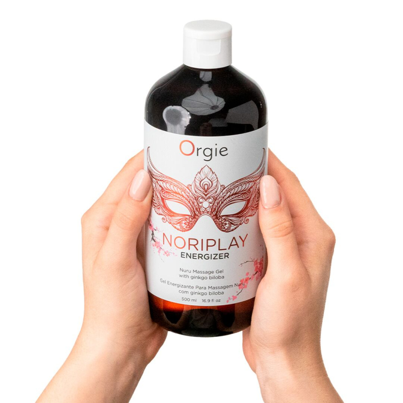 Гель для NURU-масажу з екстрактом гінкго білоба – Orgie Noriplay Energizer, 500 мл, захисне простирадло в комплекті