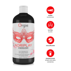 Гель для NURU-масажу з екстрактом гінкго білоба – Orgie Noriplay Energizer, 500 мл, захисне простирадло в комплекті