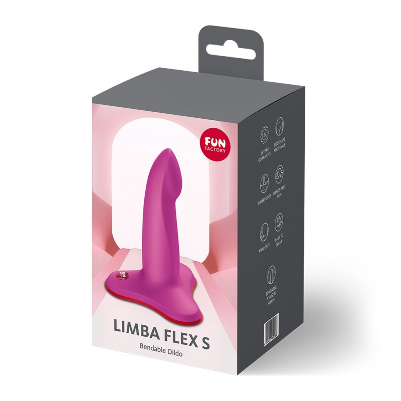 Гнучкий фалоімітатор з ефектом пам’яті – Fun Factory LIMBA FLEX S, пурпурового кольору, для стимуляції точки G