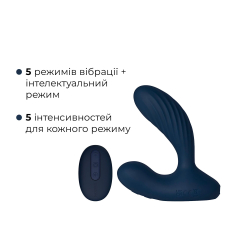 Інтерактивний масажер простати та вібратор точки G з підігрівом, поворотом стовбура і пультом ДК – Svakom Vick Neo 2, 10,2 см