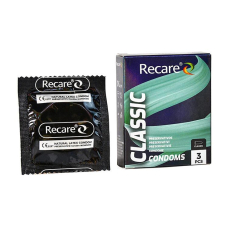 Классические презервативы в голографической упаковке – Recare Holographic Classic Condoms, 3 шт.