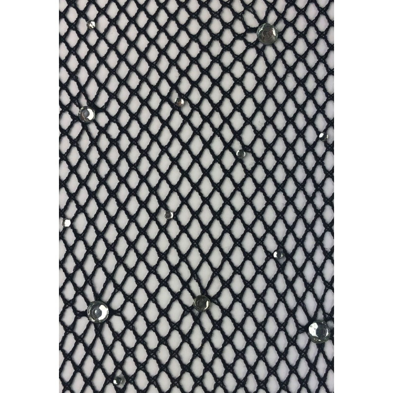 Колготки в дрібну сітку зі стразами – Leg Avenue Rhinestone Micro Net Tights, розмір Plus Size, карамельного кольору