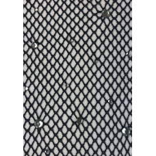 Колготки в дрібну сітку зі стразами – Leg Avenue Rhinestone Micro Net Tights, розмір Plus Size, чорного кольору