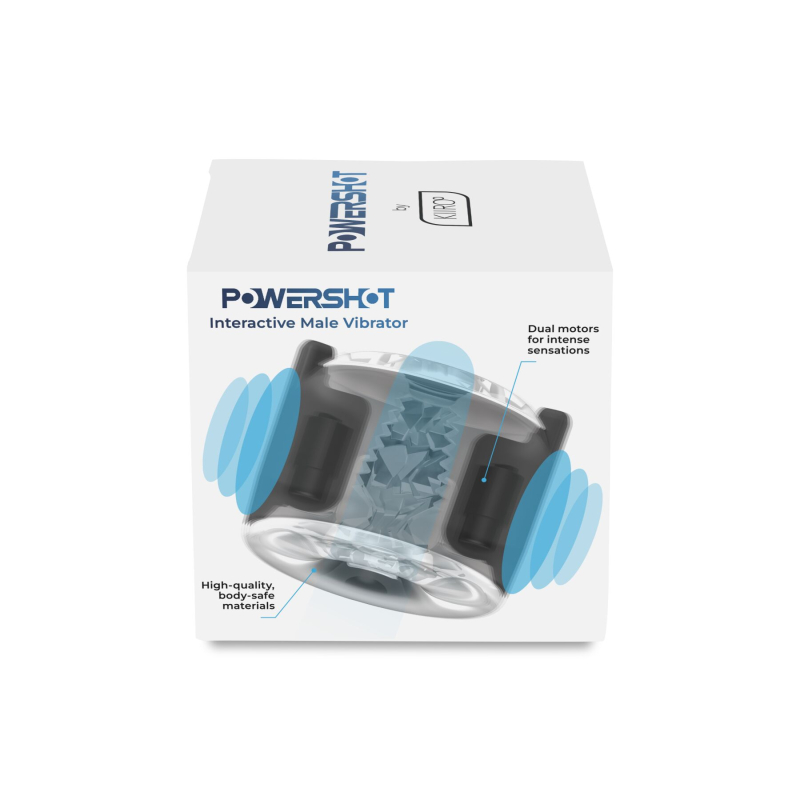 Компактный интерактивный мастурбатор 2-в-1 – KIIROO PowerShot, с вибрацией и двумя вибромоторами