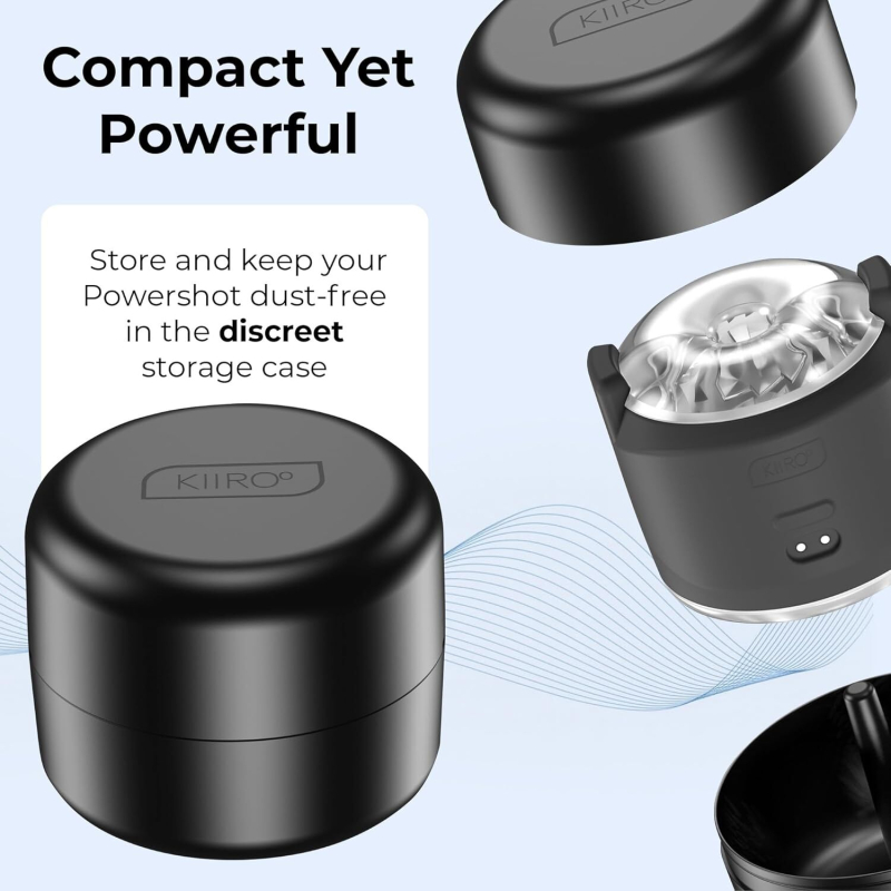 Компактный интерактивный мастурбатор 2-в-1 – KIIROO PowerShot, с вибрацией и двумя вибромоторами