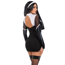 Костюм черниці – Leg Avenue Holy Hottie Dress, розмір S