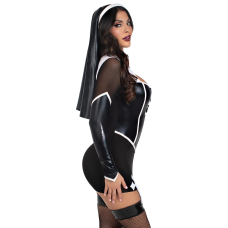 Костюм черниці – Leg Avenue Holy Hottie Dress, розмір S