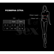 Лакований вініловий ліф із шипами – Art of Sex Mistress, розмір M, червоного кольору