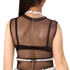 Ліф із перлин – Art of Sex Jasmine, розмір XS–2XL, білого кольору