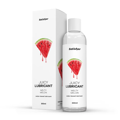 Лубрикант на водній основі зі смаком дині – Satisfyer Juicy Lubricant Melty Melon, 300 мл