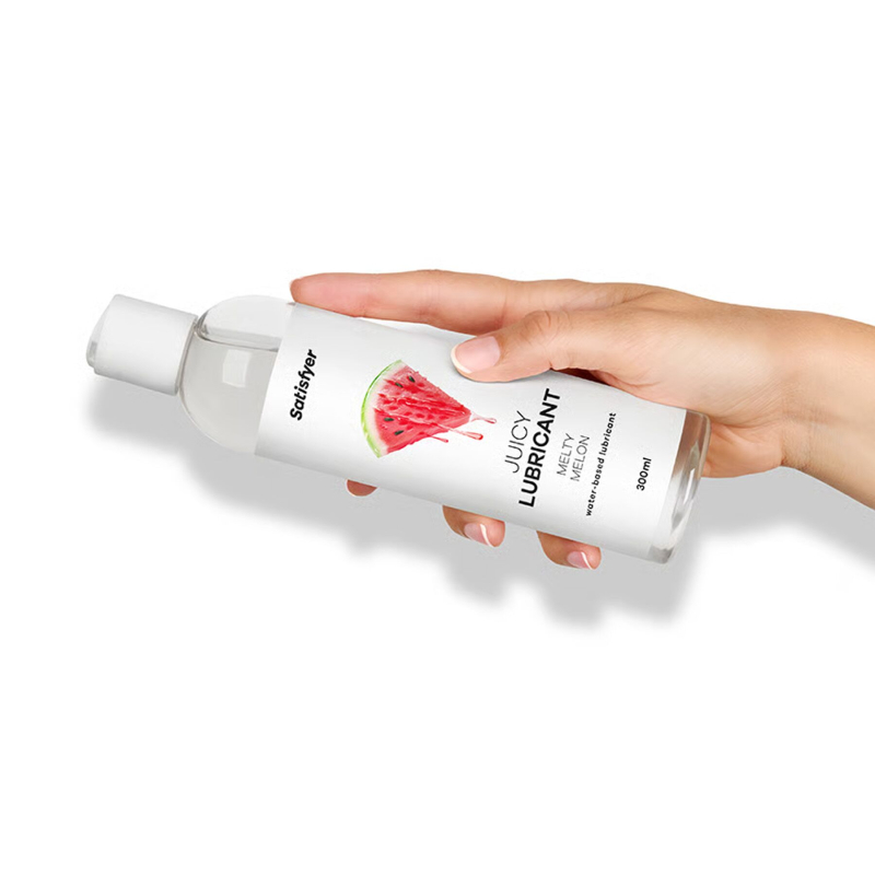 Лубрикант на водній основі зі смаком дині – Satisfyer Juicy Lubricant Melty Melon, 300 мл