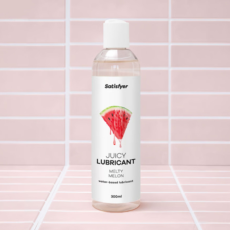 Лубрикант на водній основі зі смаком дині – Satisfyer Juicy Lubricant Melty Melon, 300 мл