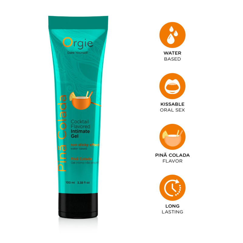 Лубрикант на водній основі зі смаком і ароматом Pina Colada – Orgie Lube Tube Pina Colada, 100 мл