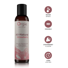 Лубрикант на водній основі зі смаком і ароматом полуниці – Orgie All Natural Strawberry, 150 мл