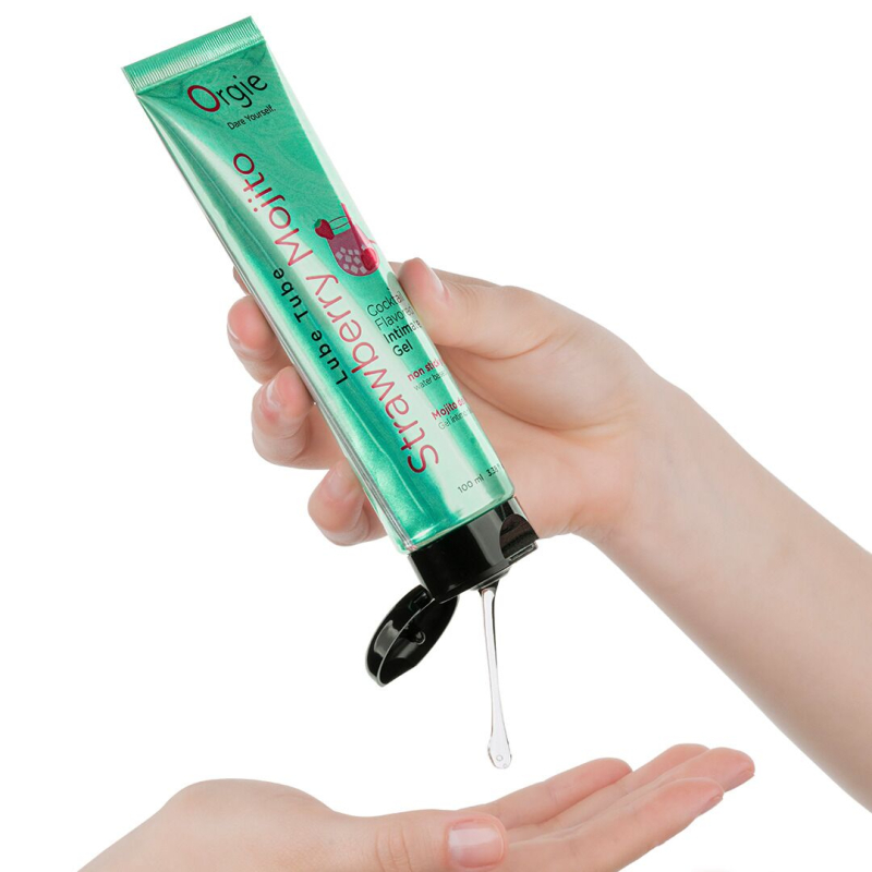 Лубрикант на водной основе со вкусом клубничного мохито – Orgie Lube Tube Strawberry Mojito, 100 мл