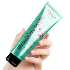 Лубрикант на водній основі зі смаком полуничного мохіто – Orgie Lube Tube Strawberry Mojito, 100 мл