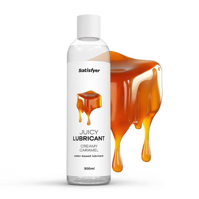 Лубрикант на водній основі зі смаком вершкової карамелі – Satisfyer Juicy Lubricant Creamy Caramel, 300 мл
