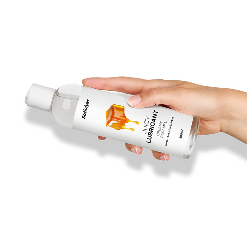 Лубрикант на водній основі зі смаком вершкової карамелі – Satisfyer Juicy Lubricant Creamy Caramel, 300 мл