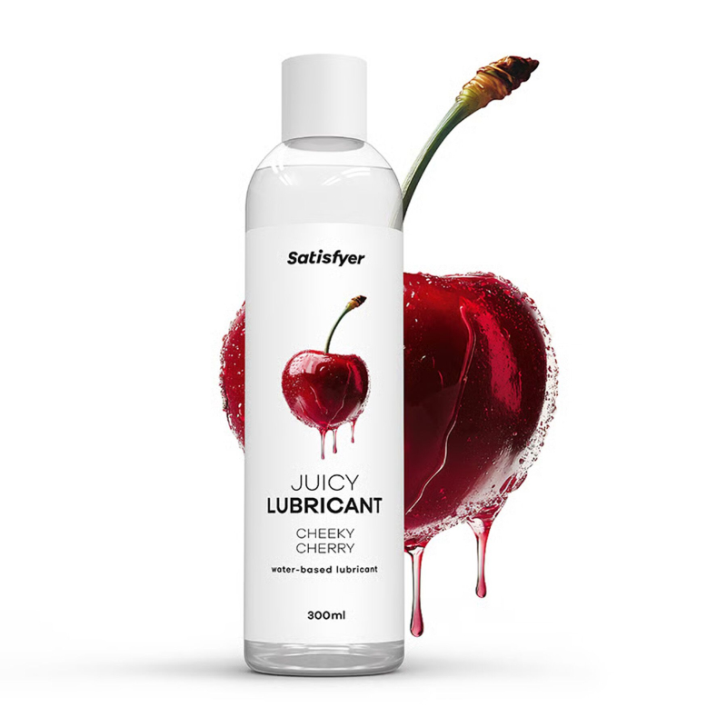 Лубрикант на водній основі зі смаком вишні – Satisfyer Juicy Lubricant Cheeky Cherry, 300 мл