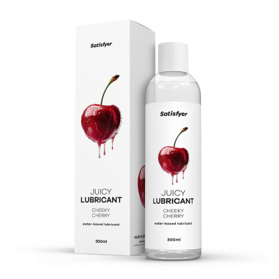 Лубрикант на водной основе со вкусом вишни – Satisfyer Juicy Lubricant Cheeky Cherry, 300 мл