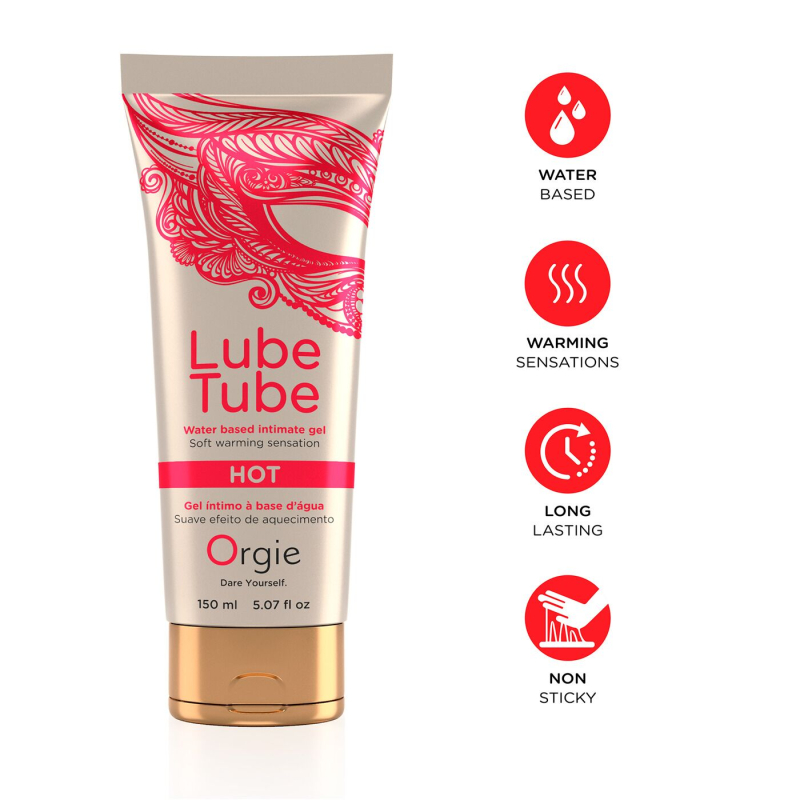 Лубрикант на водной основе с согревающим эффектом без запаха – Orgie Lube Tube Hot, 150 мл