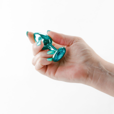 Мала алюмінієва анальна пробка з бірюзовою основою – NS Novelties Rear Assets Small Teal, 6 см