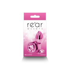Мала алюмінієва анальна пробка з рожевою основою – NS Novelties Rear Assets Small Pink, 6 см