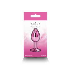 Мала алюмінієва анальна пробка з рожевою основою – NS Novelties Rear Assets Small Pink, 6 см