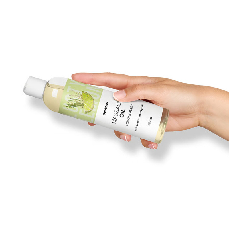 Масажна олія з ароматом лемонграсу – Satisfyer Massage Oil Lemongrass, 250 мл