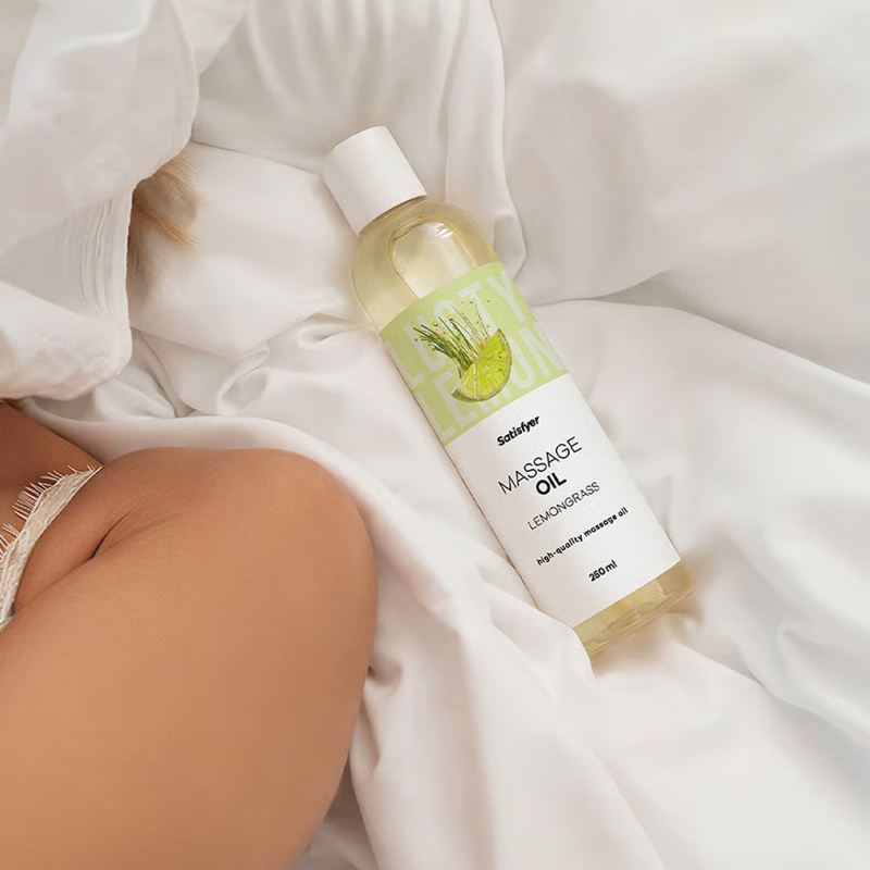Масажна олія з ароматом лемонграсу – Satisfyer Massage Oil Lemongrass, 250 мл