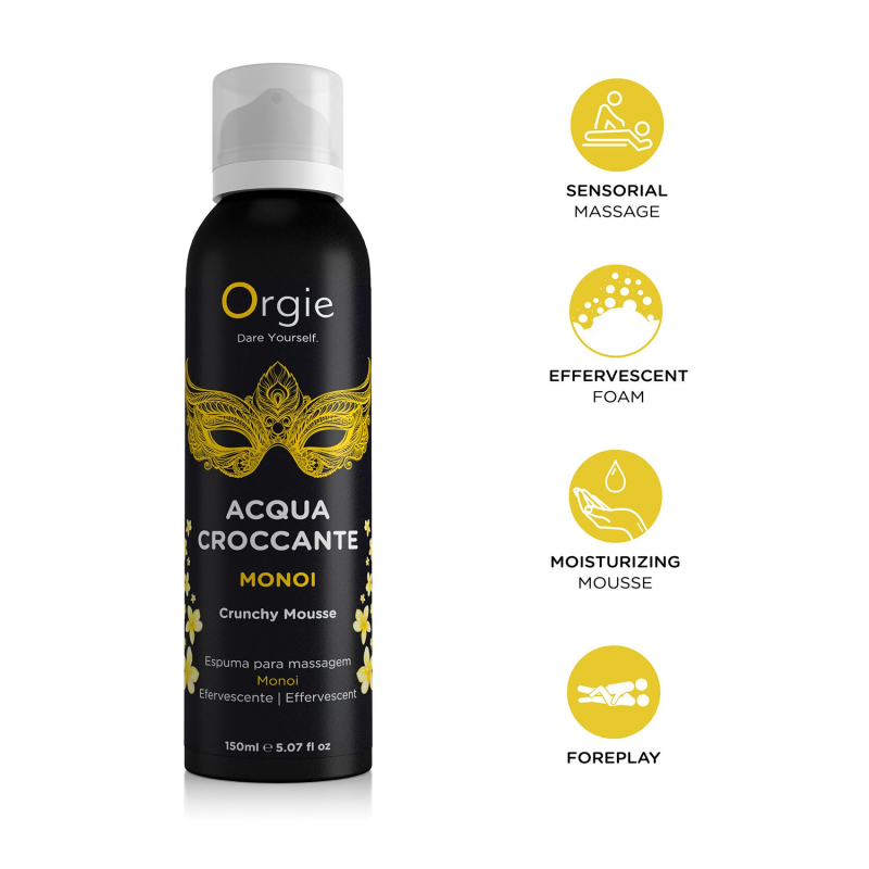 Масажна піна з ефектом бульбашок, що лопаються – Orgie Acqua Croccante Monoi, 150 мл