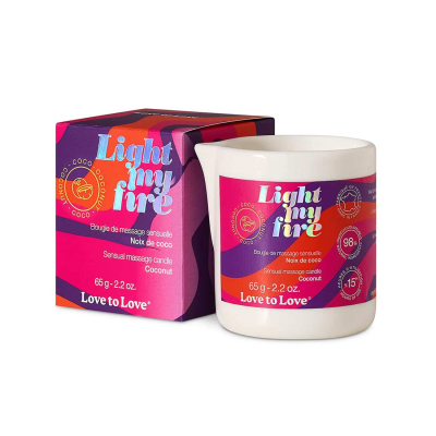 Массажная свеча с ароматом кокоса – Love To Love LIGHT MY FIRE Coconut, 65 мл