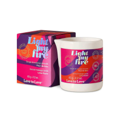 Масажна свічка з ароматом лотоса – Love To Love LIGHT MY FIRE Lotus, 65 мл