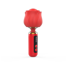 Мини-вибромассажер с головкой в форме розы – Loviss Rose Mini Massage Wand Vibrator, 9 режимов