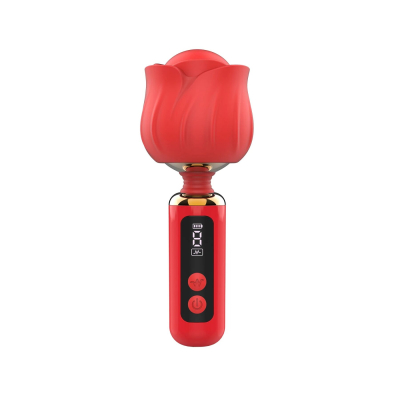 Мини-вибромассажер с головкой в форме розы – Loviss Rose Mini Massage Wand Vibrator, 9 режимов
