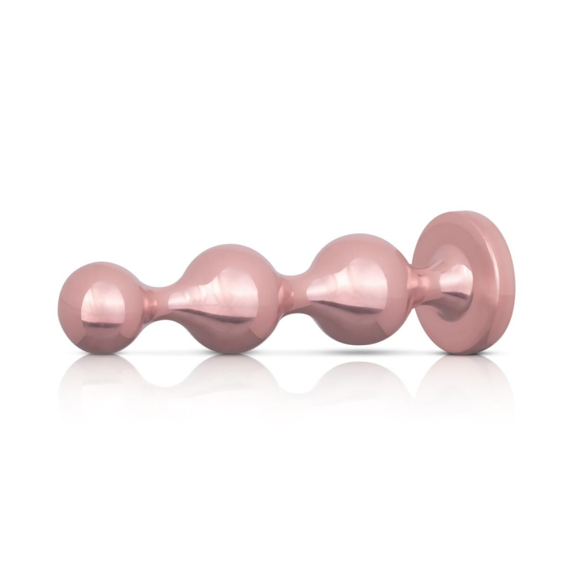 Набір анальних іграшок – Rosy Gold Metal Butt Plug (набір із 3 предметів)