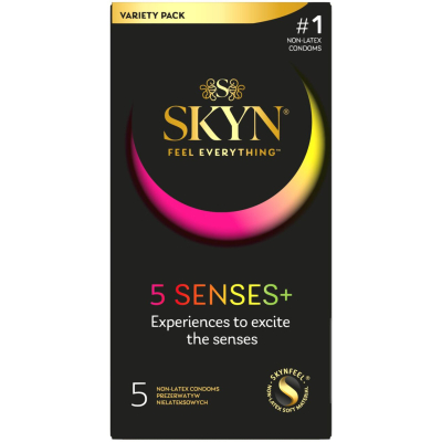 Набір безлатексних преміум-презервативів – SKYN 5 Senses, 5 видів, 5 шт.