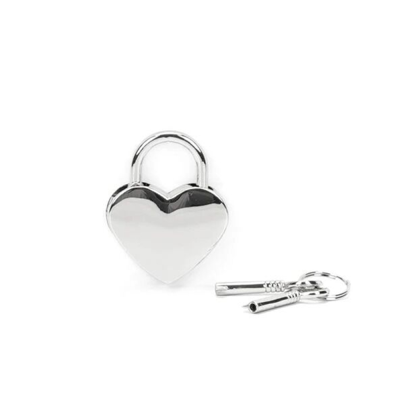 Набір універсальних замочків у формі серця – Liebe Seele Heart Shape Padlock, 2 шт., сріблястого кольору